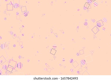 Light Blue, Red vector layout with circles, lines, rectangles. Glitter abstract illustration with spheres, squares, lines. Pattern for booklets, leaflets