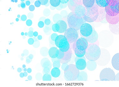 Light Blue, Red vector layout with circle shapes. Blurred bubbles on abstract background with colorful gradient. Design for your business advert.