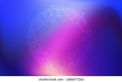 Light Blue, Red vector layout with cosmic stars. Glitter abstract illustration with colorful cosmic stars. Pattern for astrology websites.