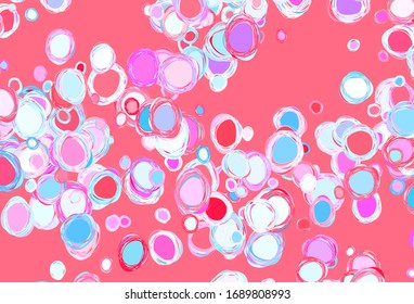 Light Blue, Red vector layout with circle shapes. Abstract illustration with colored bubbles in nature style. Pattern for ads, leaflets.