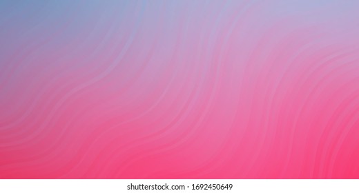 Light Blue, Red vector layout with circular arc. Colorful illustration in abstract style with bent lines. Pattern for business booklets, leaflets