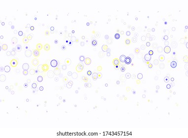 Light Blue, Red vector layout with circle shapes. Blurred bubbles on abstract background with colorful gradient. Design for your business advert.