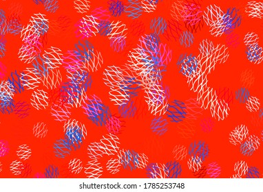 Light Blue, Red vector layout with circle shapes. Modern abstract illustration with colorful dots, lines. Pattern for futuristic ad, booklets.
