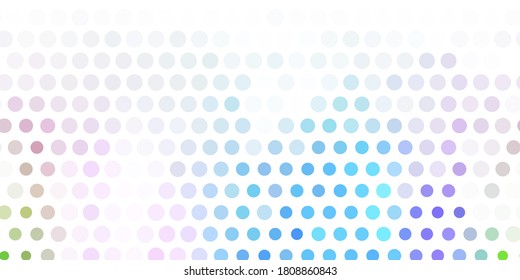 Light blue, red vector layout with circle shapes. Illustration with set of shining colorful abstract spheres. New template for a brand book.