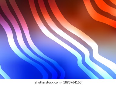 Light Blue, Red vector layout with bent lines. A completely new colorful illustration in simple style. Best design for your business.