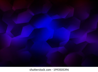 Light Blue, Red vector layout with hexagonal shapes. Colorful hexagons on blur backdrop. Pattern for landing pages.
