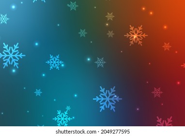Light Blue, Red vector layout in New Year style. Abstract gradient illustration with colorful Christmas things. Pattern for ads, poster, banner of books.