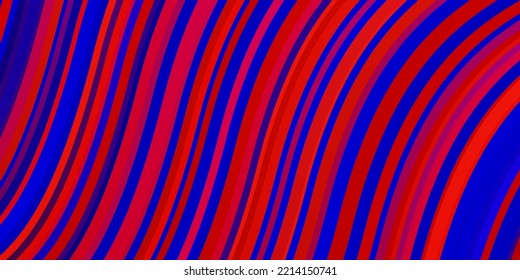 Light Blue, Red vector layout with wry lines. Brand new colorful illustration with bent lines. Pattern for ads, commercials.