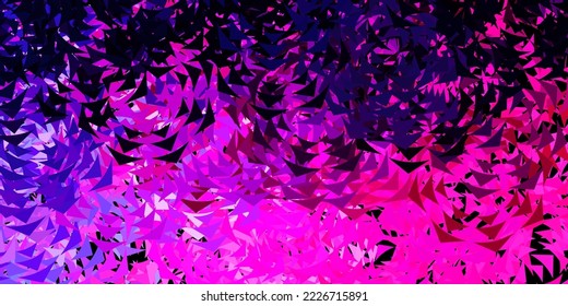 Light blue, red vector layout with lines, triangles. Glitter abstract illustration with triangular shapes. Template for wallpapers.