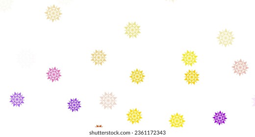 Light blue, red vector layout with beautiful snowflakes. Simple abstract illustration with ice, snow, snowflakes. Poster, banner  for New year design.