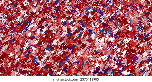 Light blue, red vector layout with triangle forms. Illustration with abstract colorful triangle shapes. Start design for insperarion.