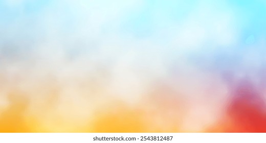 Light Blue, Red vector layout with cloudscape. Abstract illustration with colorful gradient clouds. Pattern for your commercials.