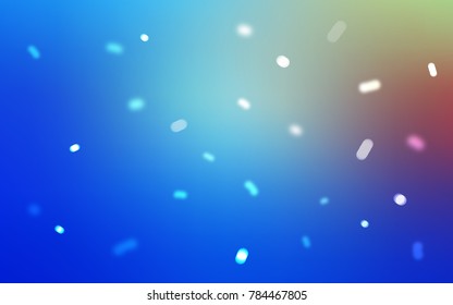 Light Blue, Red vector layout with bright snowflakes. Glitter abstract illustration with crystals of ice. New year design for your business advert.