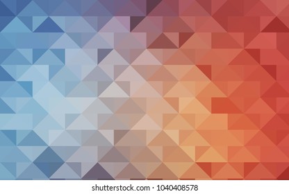 Light Blue, Red vector low poly background. Shining colored illustration in a brand-new style. Triangular pattern for your business design.