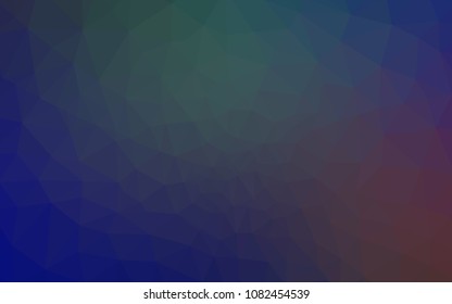 Light Blue, Red vector low poly cover. Shining polygonal illustration, which consist of triangles. Brand new design for your business.