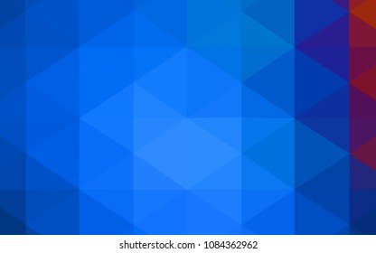 Light Blue, Red vector low poly cover. Colorful illustration in abstract style with gradient. The template for cell phone's backgrounds.