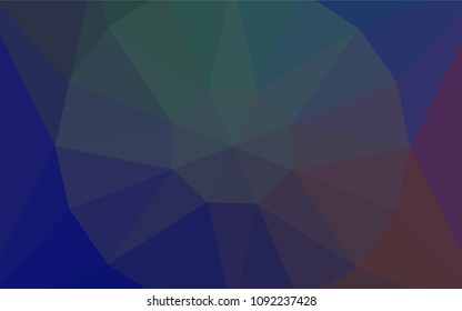 Light Blue, Red vector low poly cover with a diamond. Illustration in Origami style with gradient. Polygonal design for your web site.