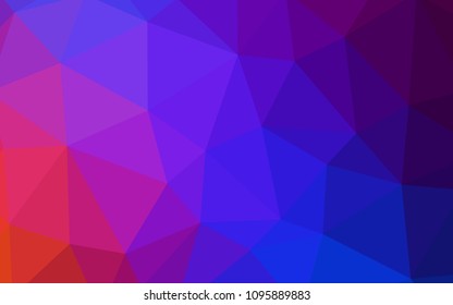Light Blue, Red vector low poly texture. Colorful illustration in polygonal style with gradient. A completely new design for your leaflet.