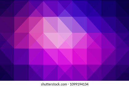Light Blue, Red vector low poly layout. Shining polygonal illustration, which consist of triangles. A completely new template for your banner.