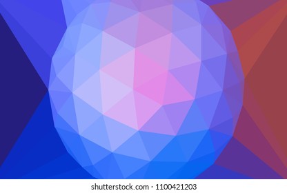 Light Blue, Red vector low poly cover with a diamond. Modern abstract illustration with triangles. Brand new design for your business.