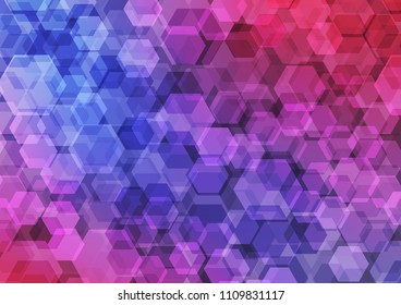 Light Blue, Red vector low poly template. Geometric illustration in Origami style with gradient.  A completely new template for your business design.