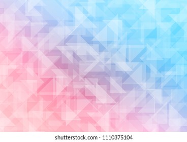 Light Blue, Red vector low poly cover. Modern geometrical abstract illustration with gradient. Brand new design for your business.