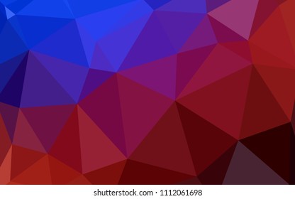Light Blue, Red vector low poly cover. Shining colorful illustration with triangles. Brand new design for your business.