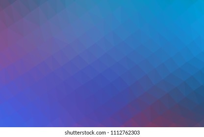 Light Blue, Red vector low poly texture. Brand new colored illustration in blurry style with gradient. The textured pattern can be used for background.