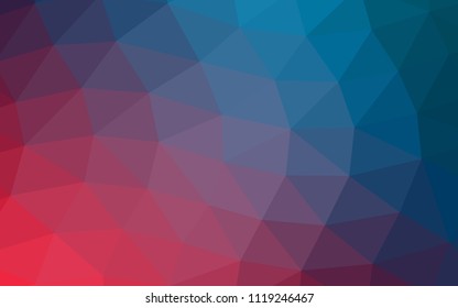 Light Blue, Red vector low poly low poly. Creative illustration in halftone style with gradient. Brand new style for your business design.