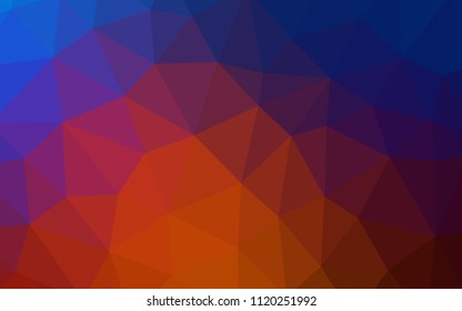 Light Blue, Red vector low poly texture. Shining colorful illustration with triangles. Textured pattern for your backgrounds.