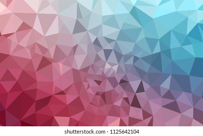 Light Blue, Red vector low poly texture. A completely new color illustration in a polygonal style. Best triangular design for your business.