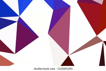 Light Blue, Red vector low poly layout. Elegant bright polygonal illustration with gradient. Completely new template for your banner.