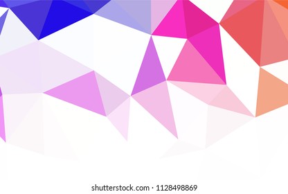 Light Blue, Red vector low poly cover. Creative geometric illustration in Origami style with gradient. A new texture for your web site.