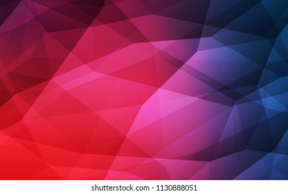Light Blue, Red vector low poly layout. Polygonal abstract illustration with gradient. A completely new design for your leaflet.