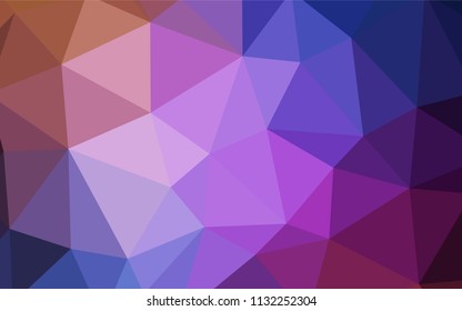 Light Blue, Red vector low poly layout. Triangular geometric sample with gradient.  A completely new design for your leaflet.
