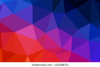 Light Blue, Red vector low poly texture. Colorful illustration in abstract style with triangles. New template for your brand book.