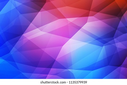 Light Blue, Red vector low poly texture. Polygonal abstract illustration with gradient. Textured pattern for your backgrounds.
