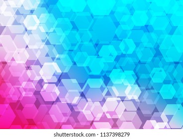 Light Blue, Red vector low poly background. Modern geometrical abstract illustration with gradient. The textured pattern can be used for background.