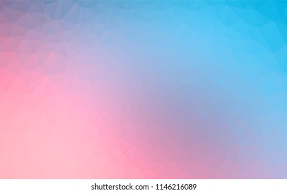 Light Blue, Red vector low poly cover. An elegant bright illustration with gradient. The textured pattern can be used for background.