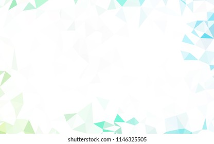 Light Blue, Red vector low poly cover. Shining polygonal illustration, which consist of triangles. Textured pattern for your backgrounds.