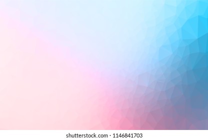 Light Blue, Red vector low poly texture. Geometric illustration in Origami style with gradient.  A completely new template for your business design.