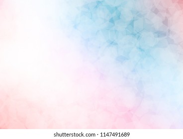Light Blue, Red vector low poly background. Creative geometric illustration in Origami style with gradient. The best hexagonal design for your business.