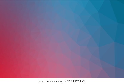 Light Blue, Red vector low poly texture. A vague abstract illustration with gradient. A completely new template for your business design.