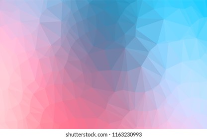 Light Blue, Red vector low poly layout. An elegant bright illustration with gradient. The elegant pattern can be used as part of a brand book.