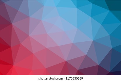 Light Blue, Red vector low poly cover. Colorful abstract illustration with gradient. A new texture for your design.