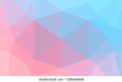 Light Blue, Red vector low poly cover. Glitter abstract illustration with an elegant design. The best triangular design for your business.