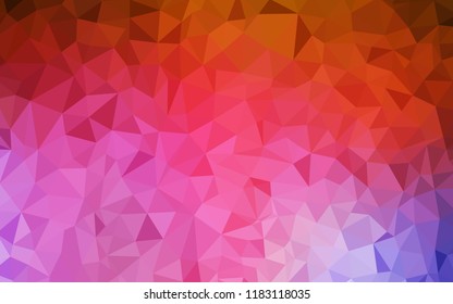 Light Blue, Red vector low poly texture. Triangular geometric sample with gradient.  Polygonal design for your web site.