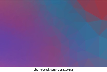 Light Blue, Red vector low poly cover. A sample with polygonal shapes. The best triangular design for your business.