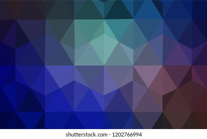 Light Blue, Red vector low poly cover. A sample with polygonal shapes. New template for your brand book.