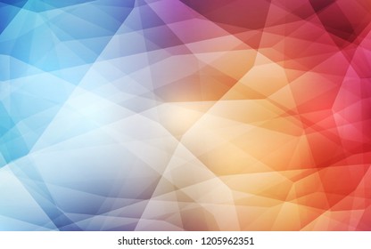 Light Blue, Red vector low poly cover. Colorful illustration in abstract style with triangles. A new texture for your web site.